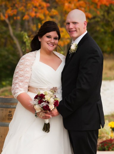 Sarah in cream lace shawl