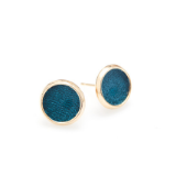 Turquoise textile earrings