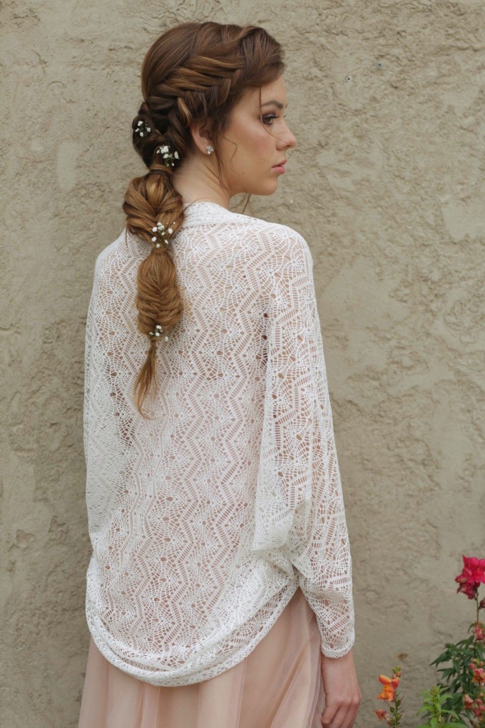 White crochet cardigan