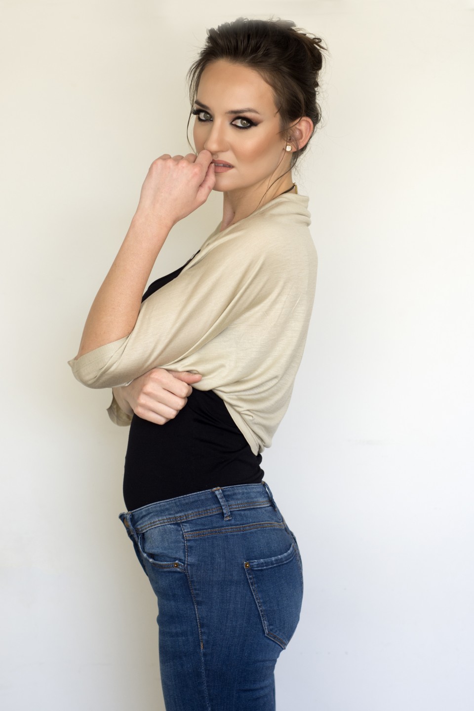 Taupe bolero jacket