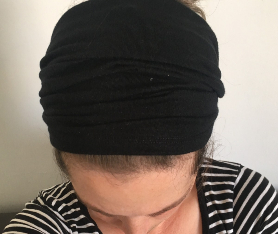 Black head covering