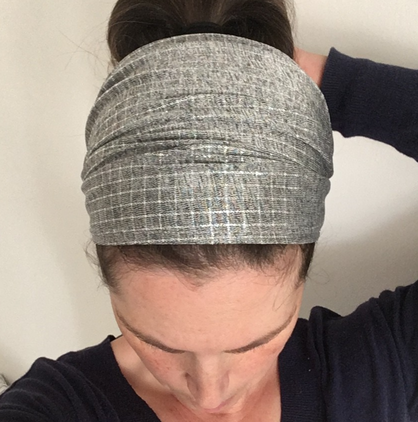 Silver shiny headband