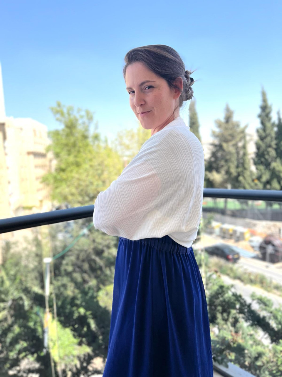 עליונית ערב אלגנטית - בצבע אייבורי